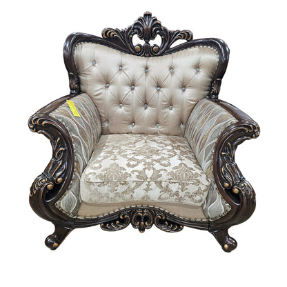 Constantine Off-White/Dark Brown Chair