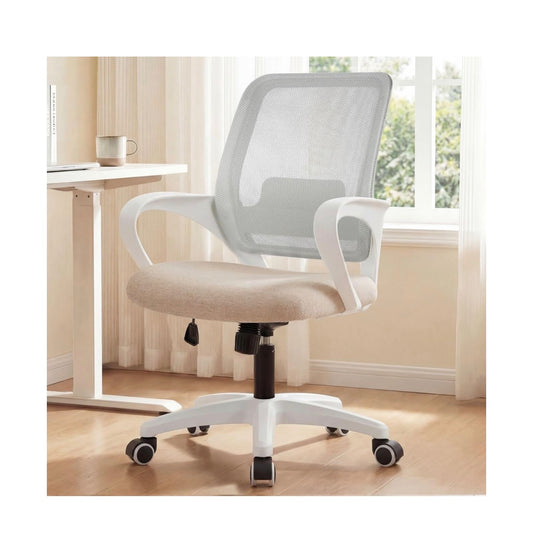 NEO Chair Home Office Desk Chair Ergonomic Mesh with Lumbar Support (Beige)