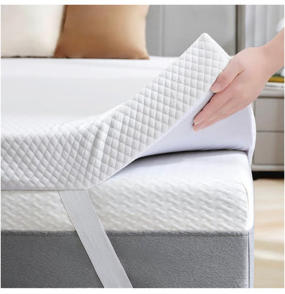 SINWEEK 2 Inch Gel Memory Foam Mattress Topper King Size, Ventilated High Density Pad for Back Pain, Bed Topper with Removable Soft Cover (New in Box)