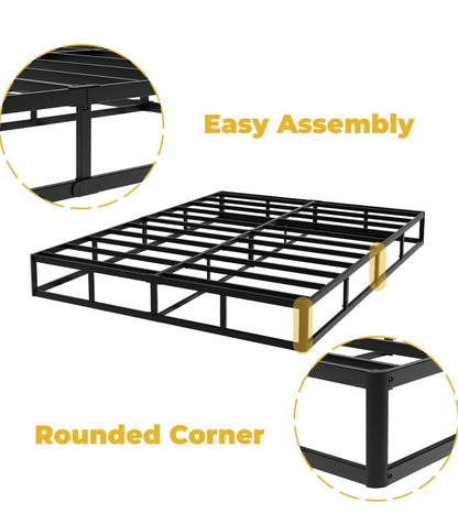 Queen Size Box Spring, 9 Inch Height Profile Box Springs with Washable Cover, Heavy Duty Metal Mattress Foundation Easy Assembly Noise Free (New in Box)