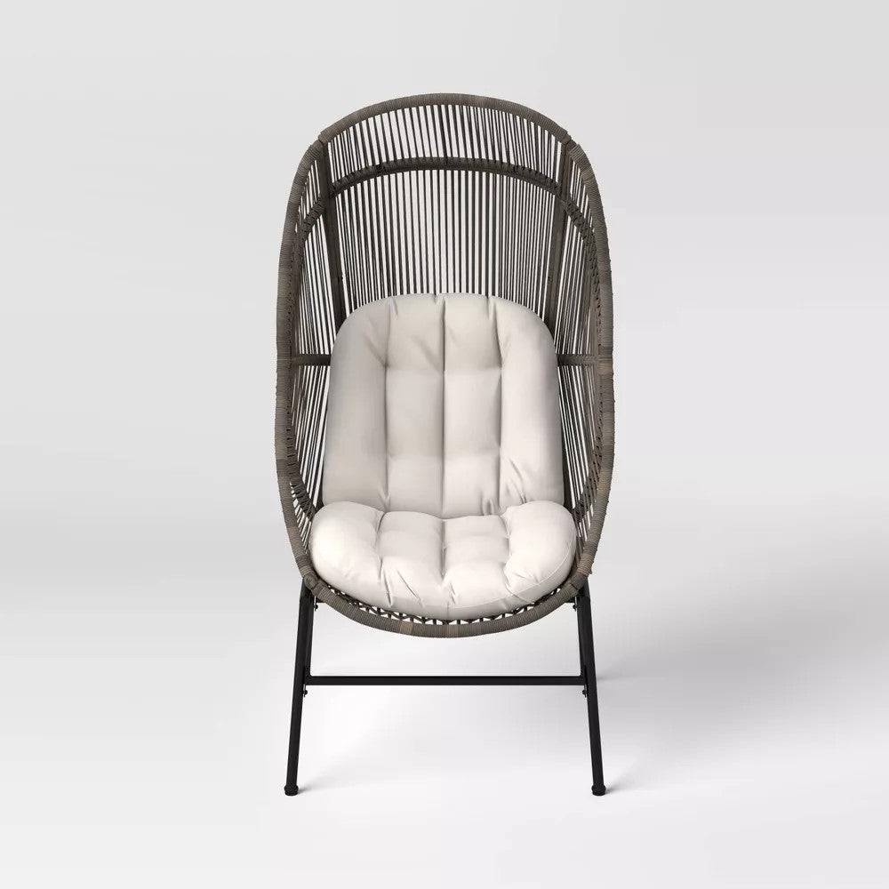 Latigo Patio Statement Egg Chair Gray - Threshold™