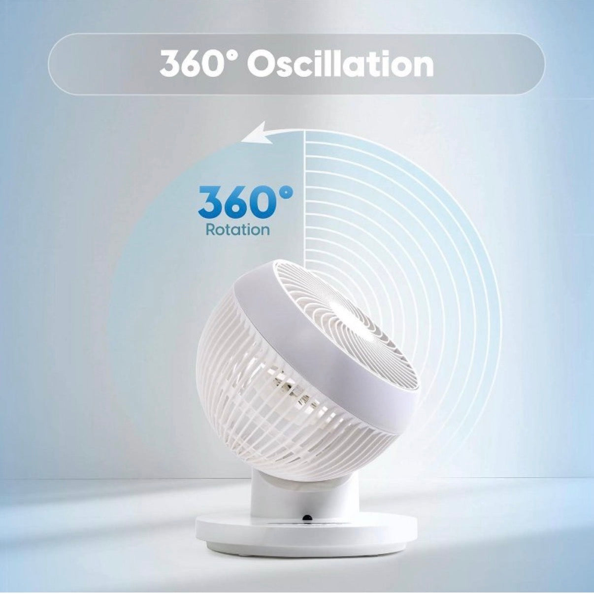Iris WOOZOO 360 degree Oscillating Fan with Remote and Timer 3 Speed Setting