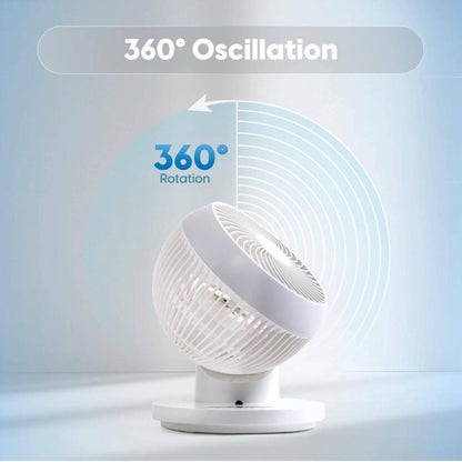 Iris WOOZOO 360 degree Oscillating Fan with Remote and Timer 3 Speed Setting
