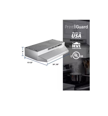 RL6200 Series 30 Inch Ductless Under Cabinet Range Hood (Stainless Steel Finish) (New in Box)