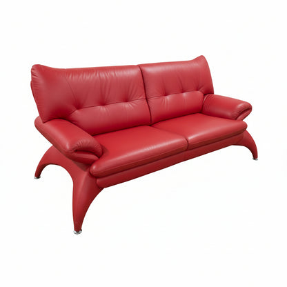 Modern Red Leather Sofa