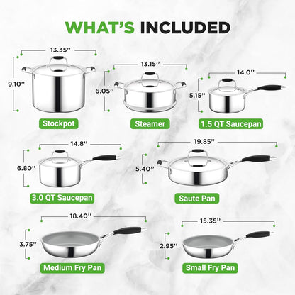 NutriChef 12-Piece Stainless Steel Kitchenware