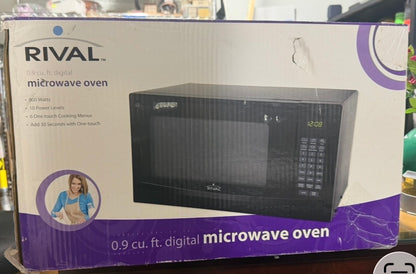 Rival digital 0.9 cu. ft. countertop microwave oven