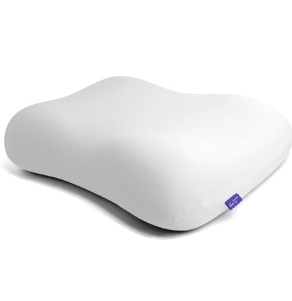 C Cushion Lab Deep Sleep Pillow Patented Ergonomic Contour Design for Slide & Back Sleeper, Orthopedic Cervical Shape Gently Cradles Head & Provides Neck Support & Shoulder Pain Relief (Light Gray) (New in Box)