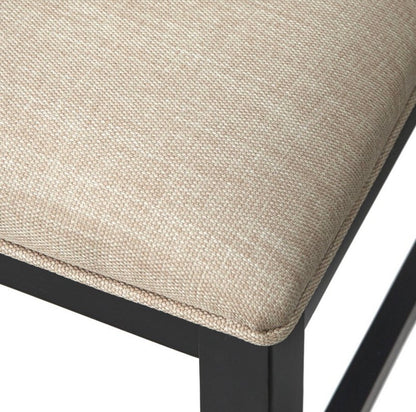 Lifestorey Set of 2 Peggy Farmhouse Ladder Back Dining Chair Matte Black/Beige (New in Box)