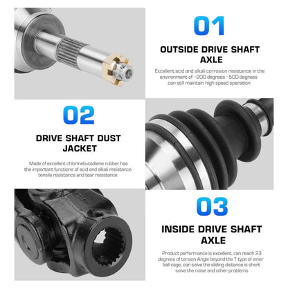 Front Left/Right CV Axle & Wheel Bearing Kit for Polaris Sportsman 335, 400, 500 Scrambler 400, 500 4X4 Xplorer 250, 300, 500 Big Boss 500 1997-2004, Replace for 2200960, 1380063, 1 Axle & Wheel Bearing
