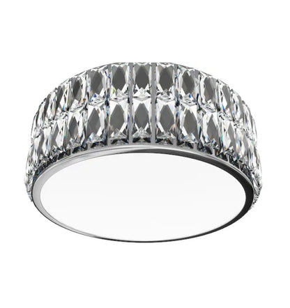 Willow 12.72 Inch Chrome Indoor 1 Light LED Semi-Flush Mount Light with Frosted Glass (New in Box)