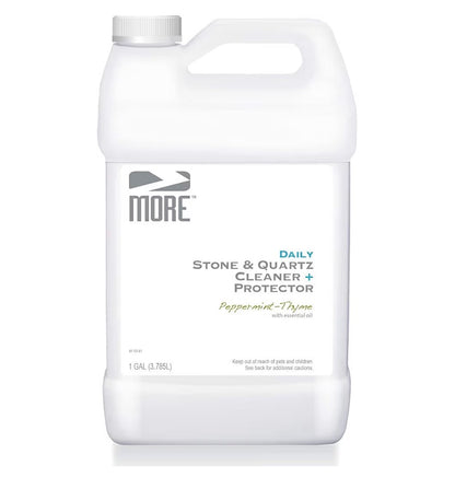MORE Stone & Quartz All Purpose Cleaner + Protector Refill for Natural Stone and Tile Surfaces, Household Cleaning Peppermint & Thyme (1 Gallon)