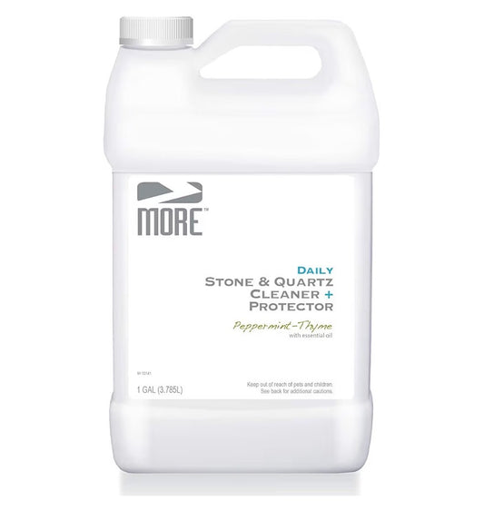 MORE Stone & Quartz All Purpose Cleaner + Protector Refill for Natural Stone and Tile Surfaces, Household Cleaning Peppermint & Thyme (1 Gallon)
