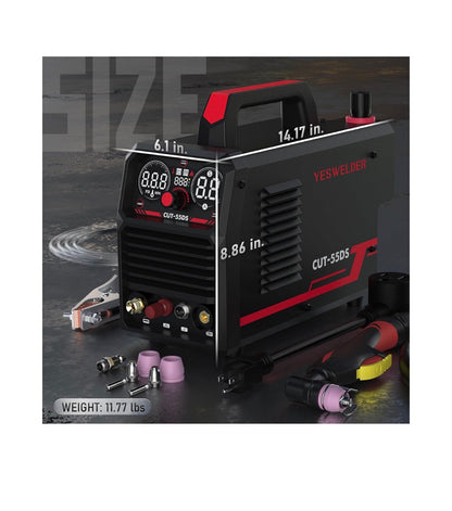 YESWELDER CUT-55DS 55A Pilot Arc Plasma Cutter, 110/220V, Non-Touch Pilot Arc (New in Box)