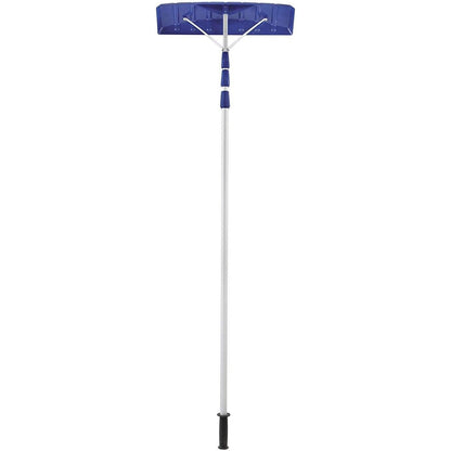 Snow Joe Telescoping Roof Rake, Extendable Leaf & Snow Shovel with Poly Blade, 25 Inch Wide