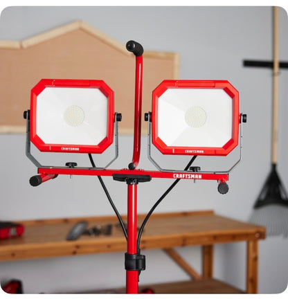 9000 Lumens LED Plug-in Portable Work Light (Red) (New in Box)