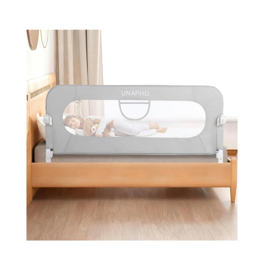 Bed Rail for Toddlers, Swing Door Kids Beds Rails Guard for Twin, Full, Queen, Bunk Size Bed, Extra Tall Child Bed Rail Guard with Reinforced Anchor Safety System 32 Inch Length X 29.5 Height (Gray) (New in Box)