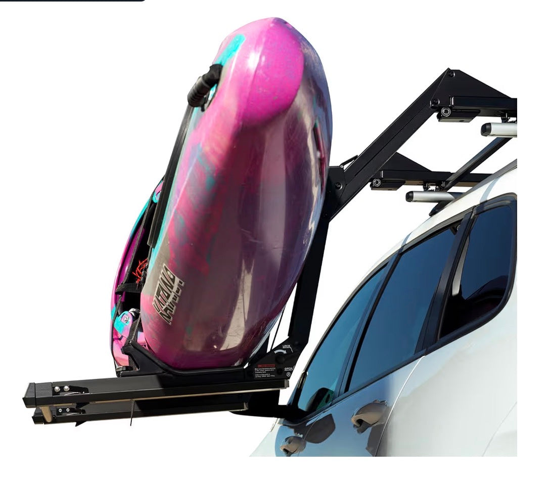TooenJoy Heavy Duty Kayak Lift Assist Roof Rack, 100 Lbs Capacity Kayak Canoe Rooftop Loader, Elevating Assist System for Easy Loading (Black) (New in Box)
