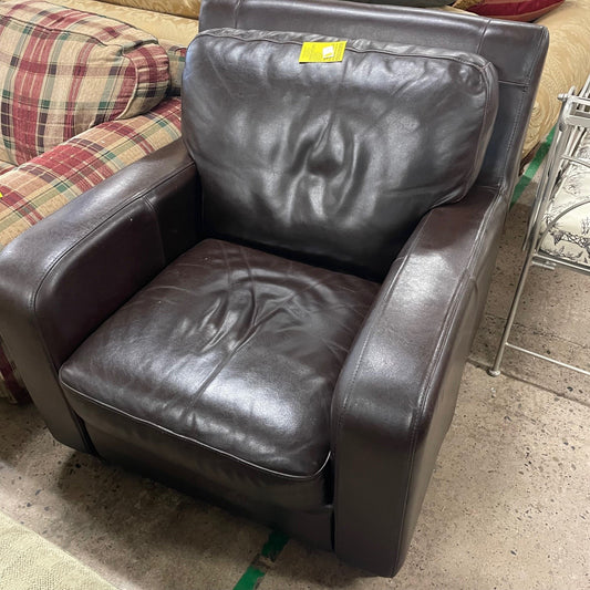 Maroon Leather Armchair