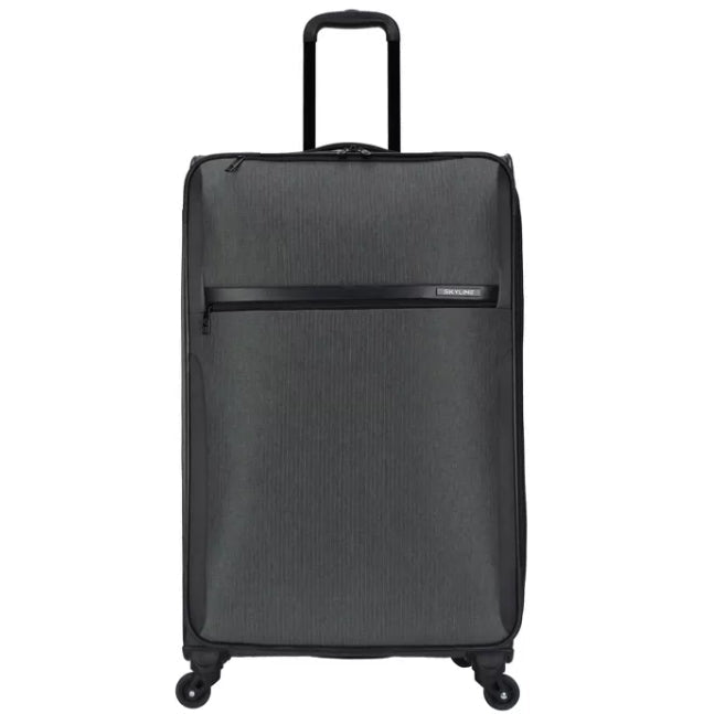 (New) Skyline Large Checked Spinner Wheels Suitcase