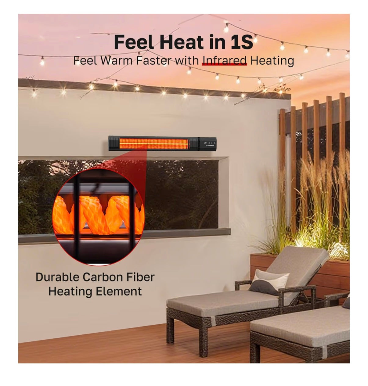 ThermoMate Infrared Patio Heater for Outdoor