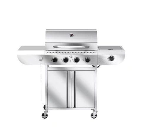 COWSAR Stainless steel Style 4B 4 -Burner Liquid Propane Gas Grill 1 -Side Burner