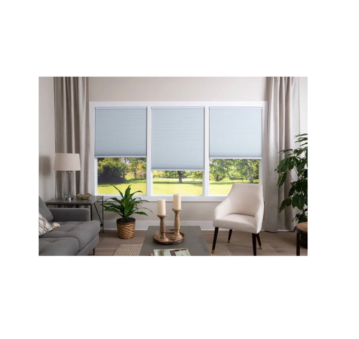35 Inch X 48 Inch Cellular Cordless Blackout Shade (White) (New in Box)