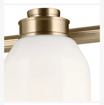 Shae Vanity Light 4 Lights Opal Glass with Cylinder Shade (Champagne Bronze) (New in Box)