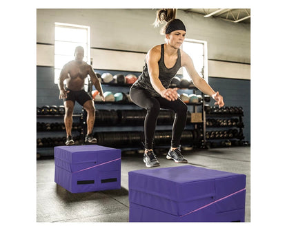 Gymnastics Mat Incline Mat Tumbling Mat Folding Gymnastic Tumbling Mat Indoor/Outdoor Exercise Mat Home Gym Yoga Mat with Handle (Pink/Purple) (New in Box)