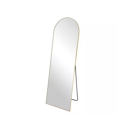 18 Inch X 58 Inch Arched Gold Modern Aluminum Alloy Framed Full Length Mirror Wall Mirror (New in Box)
