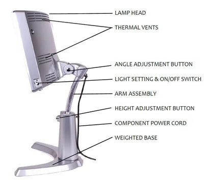 Carex Day-Light Classic Plus Sunlight Therapy Lamp 1000 LUX Therapy Lamp at 12 Inches, LED Bright White Light with Adjustable Height and Brightness Levels for Mood (New in Box)