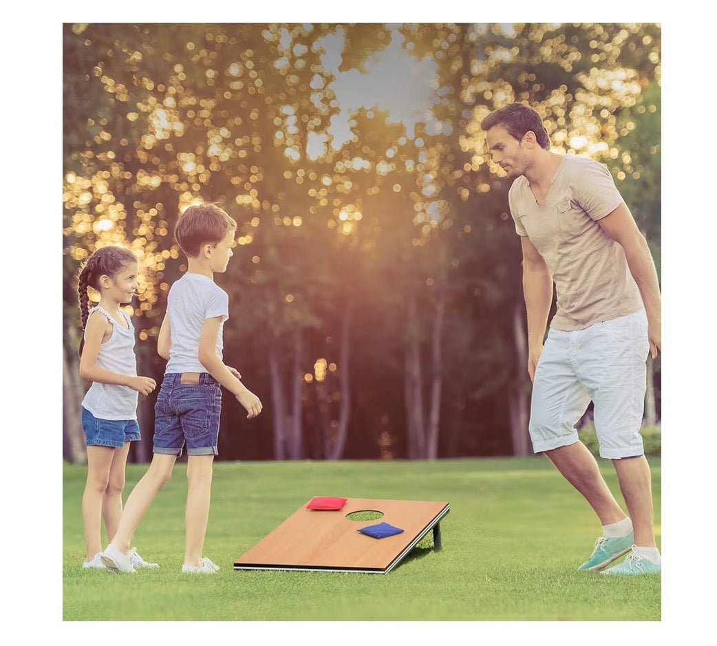 Cornhole Set 3 Ft. X 2 Ft. Regulation Size Cornhole Set with Carrying Bags & 8 Bean Bags, 2 Boards Bean Toss Game for Adults Family Outdoor Beach Lawn Outside Backyard Games (New in Box)