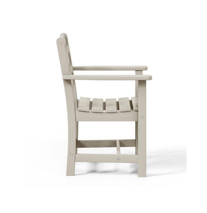 Shoreside All Weather Plastic Outdoor Patio Dining Armchair (Sand Color) (new in Box)