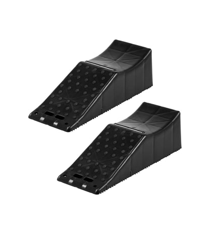 2 Pack Tandem Wheel Ramp, Concave Portable Ramp, Heavy Duty Tire Changing Aid on Tandem Dual Axle Trailer, 5.5 Inch Tire Lift Trailer Wheel Jack RV Flat Tire Ramp (2) (New in Box)