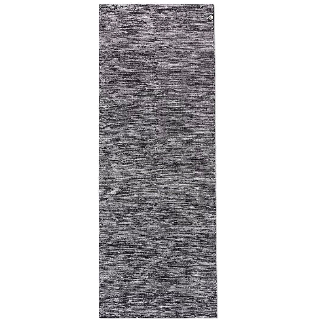 Manduka Shala Yoga Rug 71 Inch X 26 Inch Outdoor Yoga & Meditation Foldable & Machine Washable Natural Cotton Handmade (Black) (New)