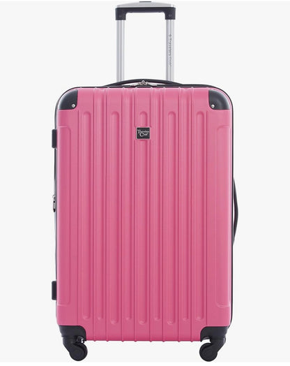 Travelers Club Midtown Hardside 4 Piece Luggage Travel Set (Color: Bubble Gum)