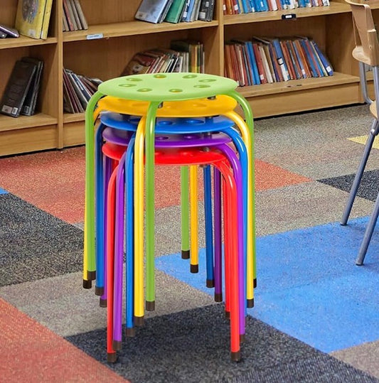 Norwood Commercial Furniture Stacking Stools for kids and adults (pack of 5) assorted colors