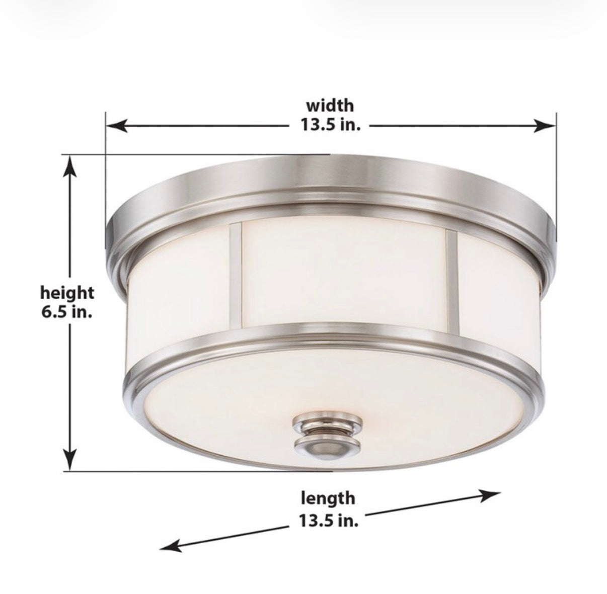Minka Lavery Harbour Point 13.5 inch polished nickel indoor 2- light flush mount light with etched glass