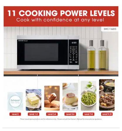 Sharp 1.1 CuFt. Countertop Microwave with Sensor Cooking (Stainless Steel) (New in Box)