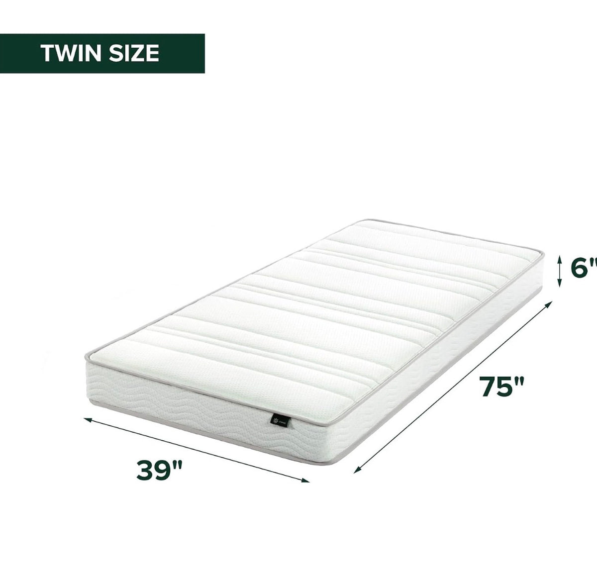 Zinus 6 Inch Foam and Spring Hybrid Mattress, Medium Firm Feel Fiberglass Free, Durable Support, Mattress CertiPUR-US & OEKO-TEX Certified Safe Materials (New in Box)