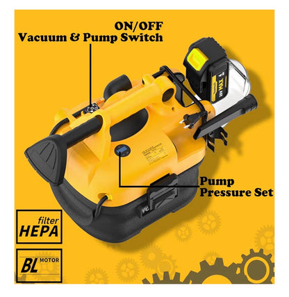 3-in-1 Shop Vac Cordless & Corded, Versatile Power Supply with Tire Inflator and Blower Functions