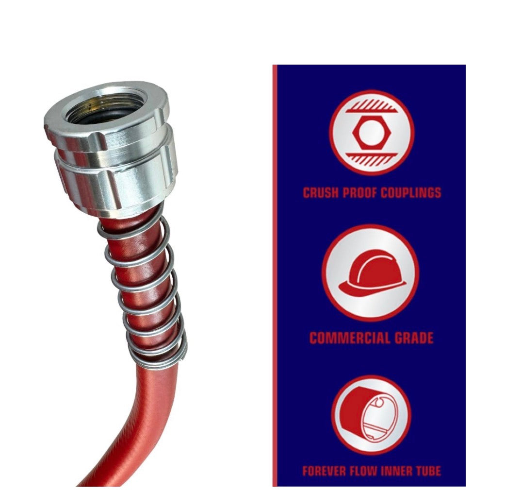 Flexon Farm and Ranch Garden Hose 100 Ft. Red- (New)