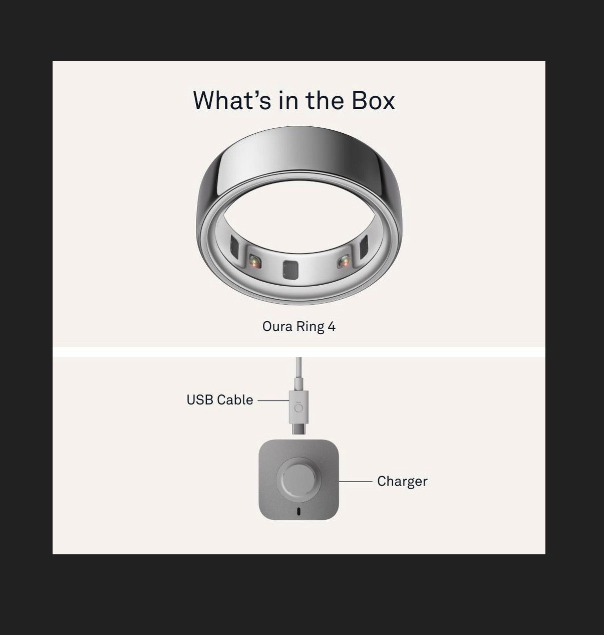 Oura Ring 4; Size 9 (Silver)