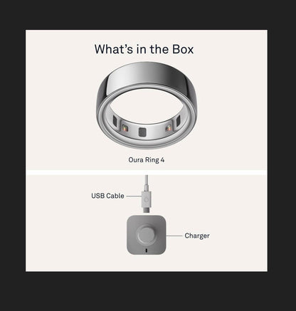 Oura Ring 4; Size 9 (Silver)