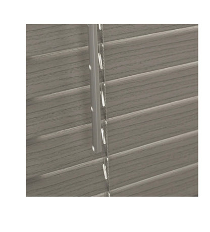 Better Homes & Gardens 2 Inch Cordless Faux Wood Horizontal Blinds 34 Inch Width X 72 Inch Length (Rustic Gray) (New in Box)