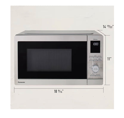 Panasonic Countertop Microwave Ovens, 0.9 Cu. Ft. 1000W, 15 Auto Cooking Presets, Inverter Technology for Even Cooking, with Genius Senor Technology and Turbo Defrost (Silver) (New in Box)