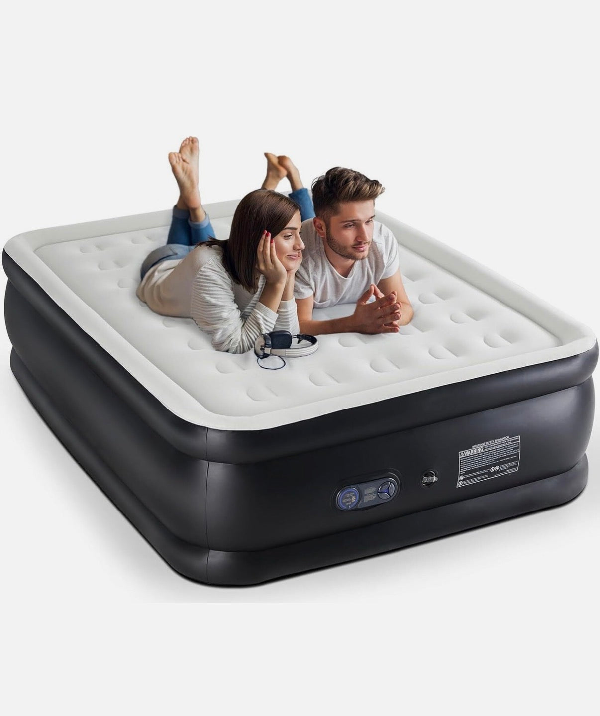 Queen Size Air Mattress 22 inch Inflatable Blow Up Mattress Airbed with Built-In Pump (New in Box)
