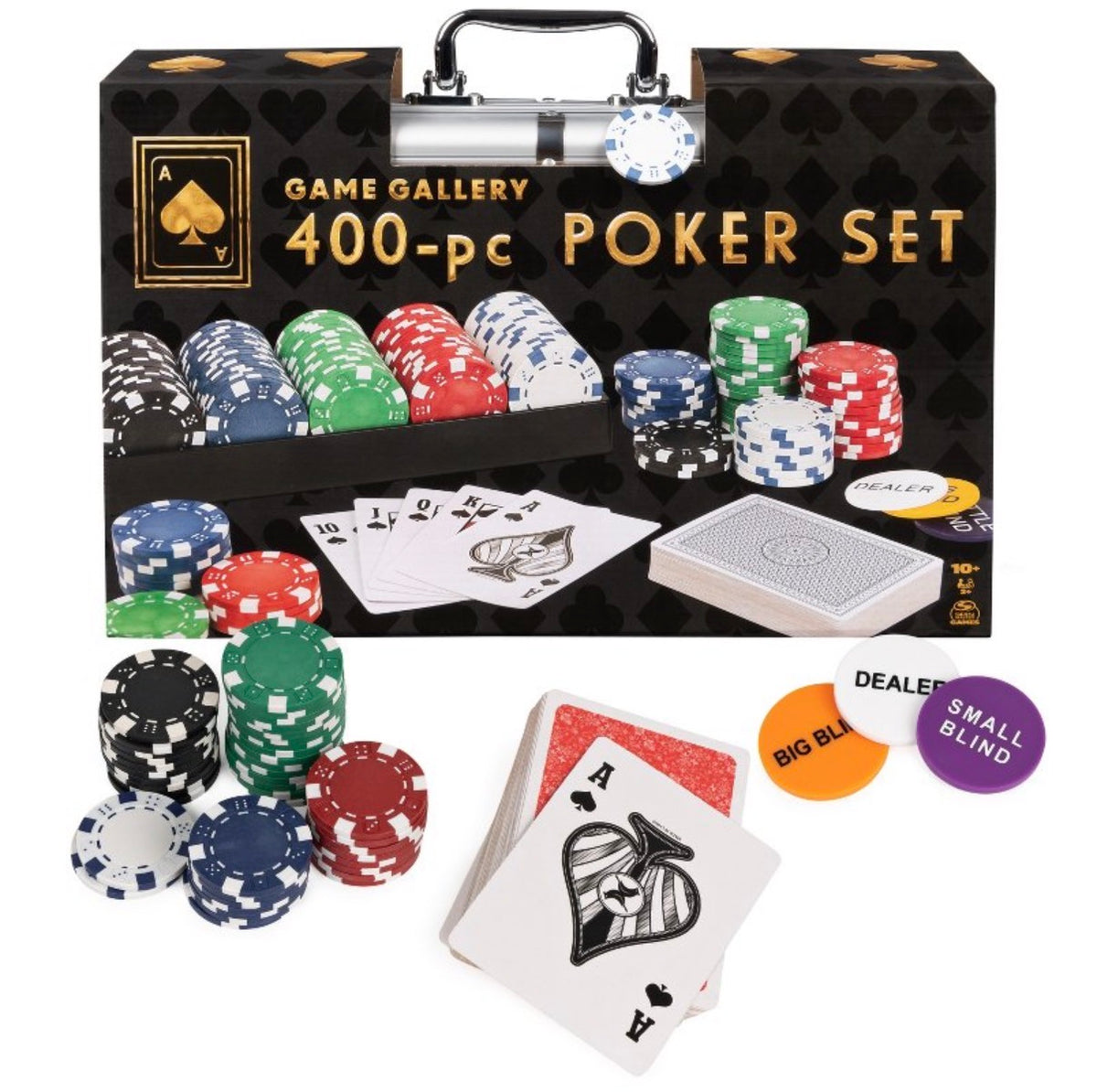 Game Gallery poker Set with Professional Weight Poker Chips 400pc (New in package)