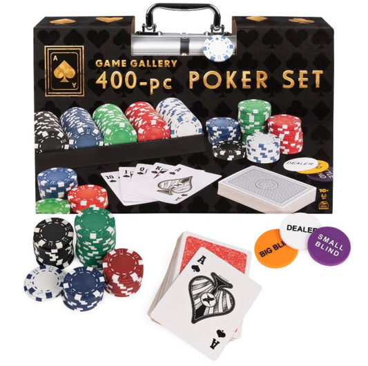 Game Gallery poker Set with Professional Weight Poker Chips 400pc (New in package)