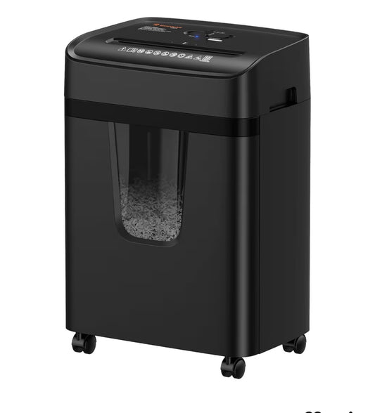 Bonsaii 12 Sheet Paper Shredder for Home Office, Heavy Duty Cross Cut Shredder with 5.5 Gal Pullout Bin